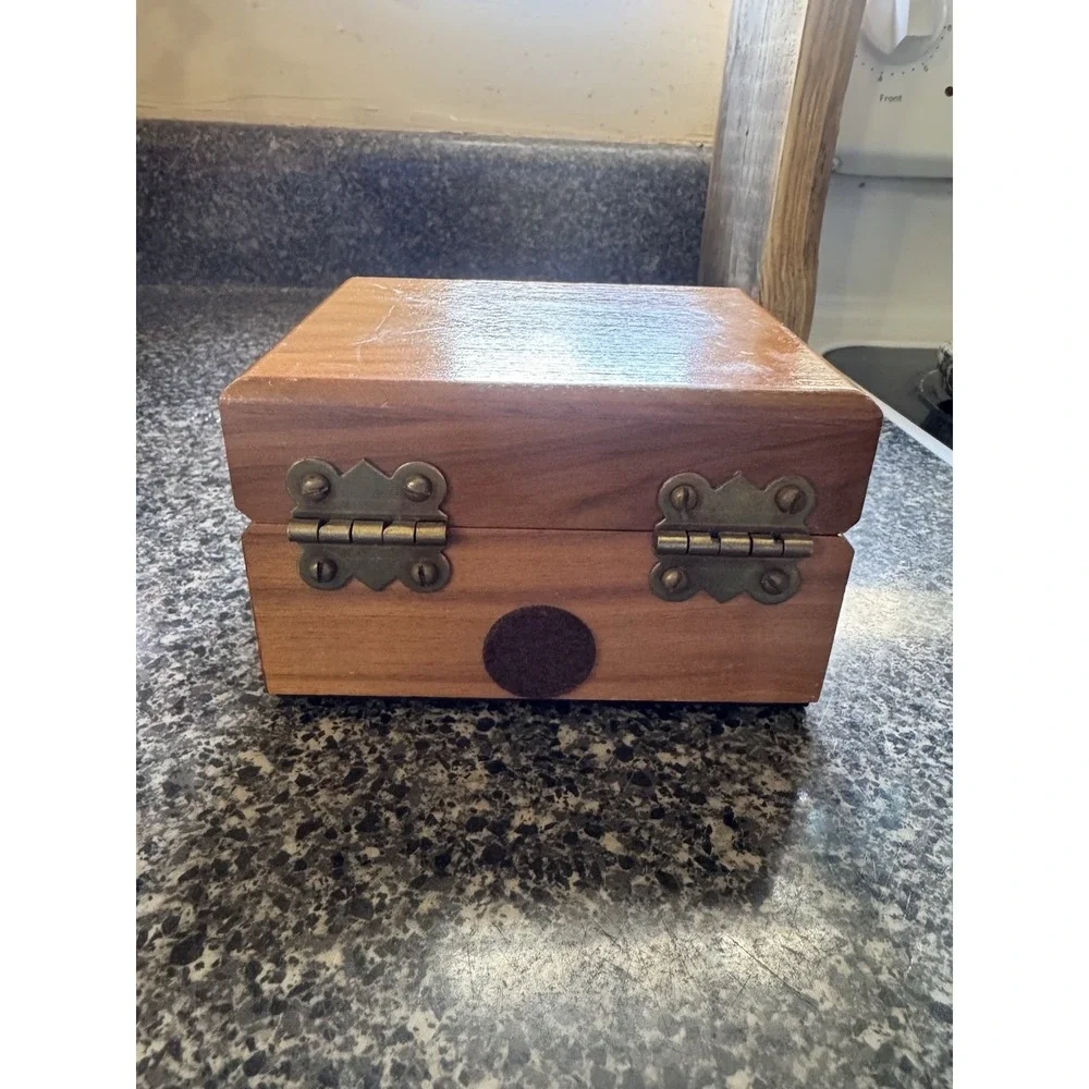 Vintage Wood Recipe Box File Box With Dividers